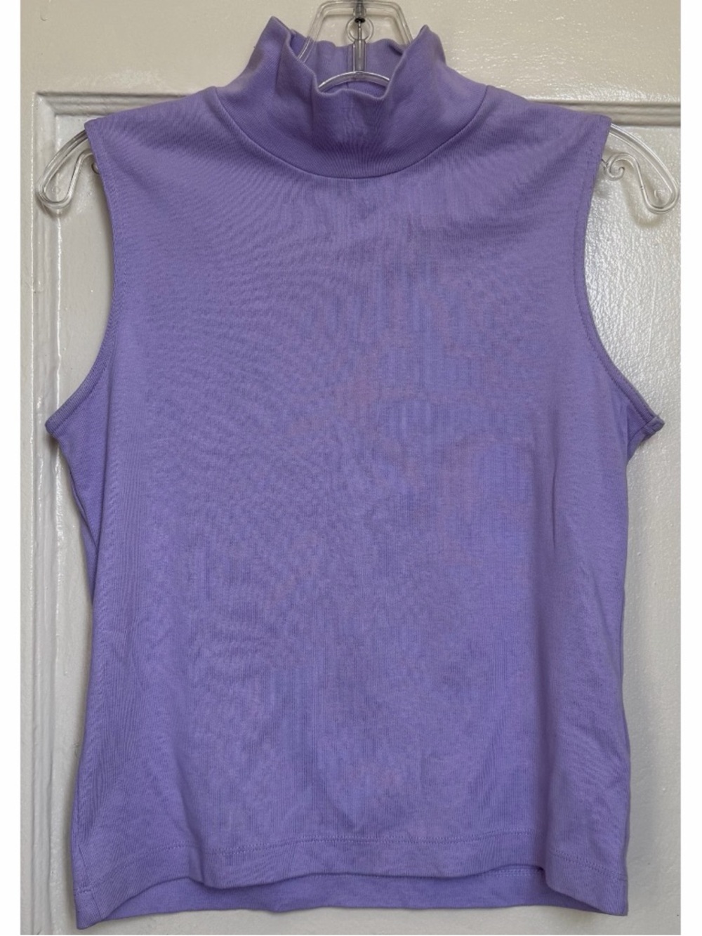 Lands' End Sleeveless Mock Neck Tank in Lavender